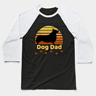 Corgi Dog Dad Baseball T-Shirt